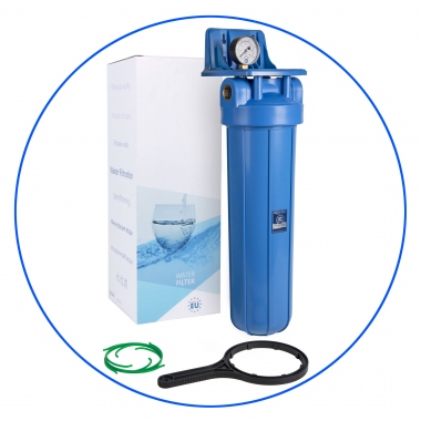 Cartucho de filtro de agua reductor de hierro azul estándar de 20 pulgadas  y escala de cal de 2.5 x 20 pulgadas | para sistemas de filtración de
