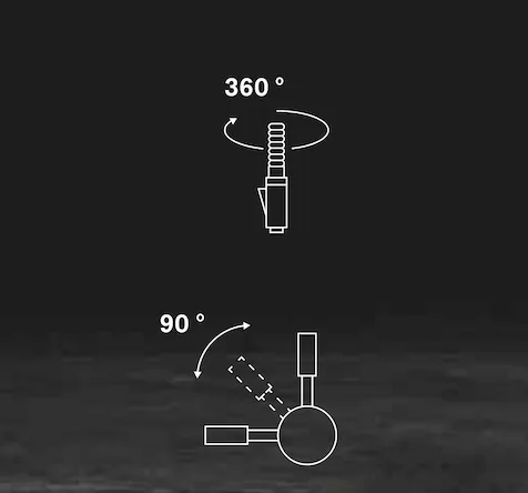 ALTEA grifo de tres vías flexible con dos chorros - imagen 6