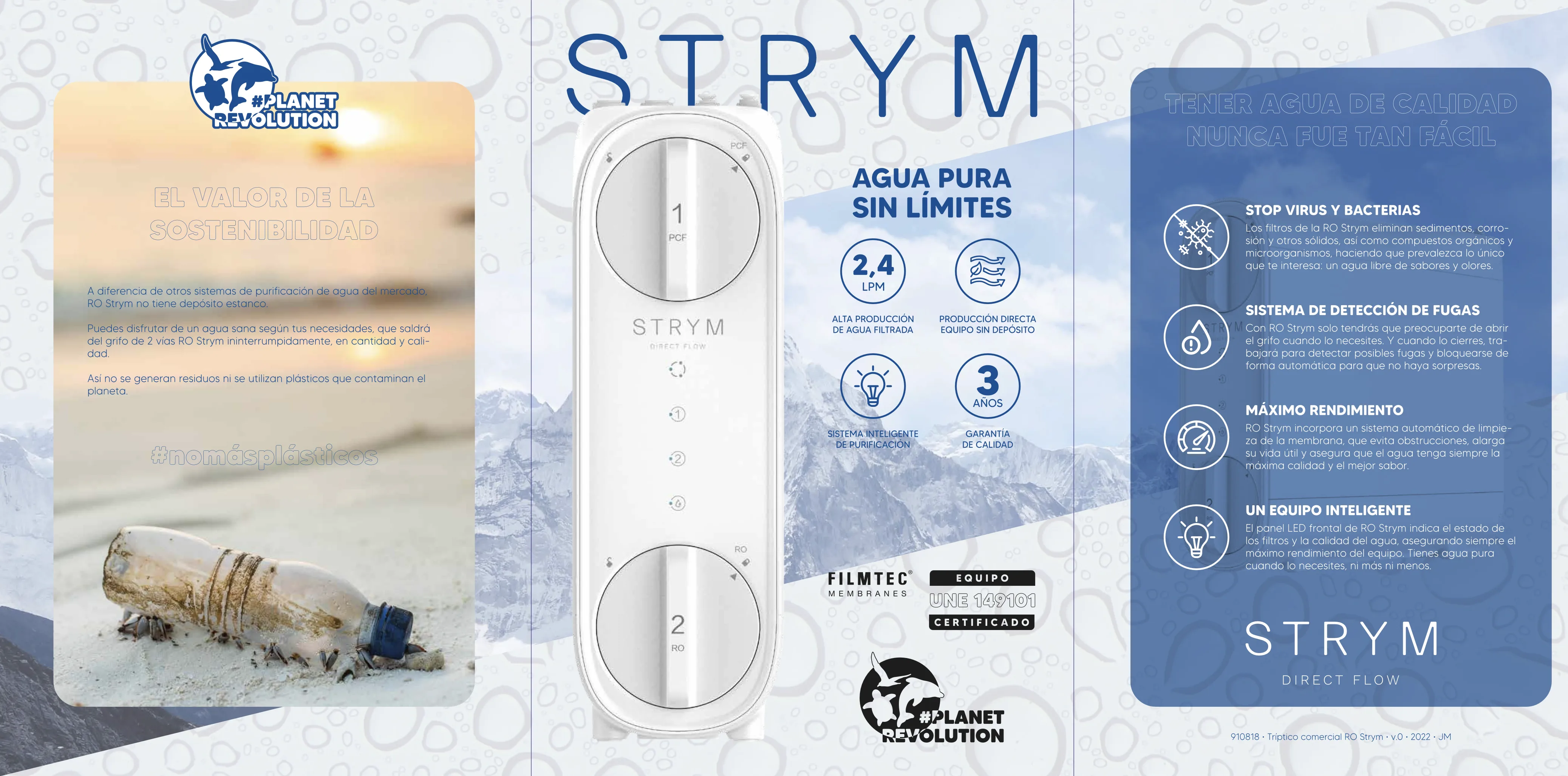 RO Strym 800 GPD flujo directo / continuo - imagen 2